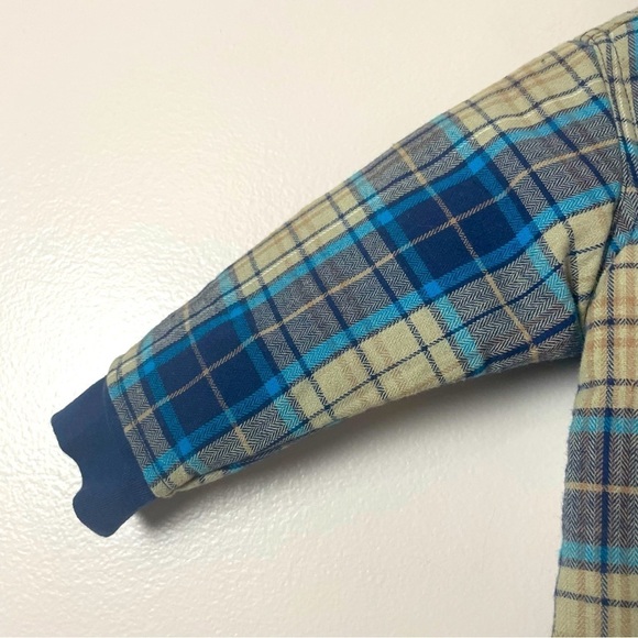 Nannette Plaid Flannel Jacket - Blue & Tan - Size 2T - Picture 3 of 10
